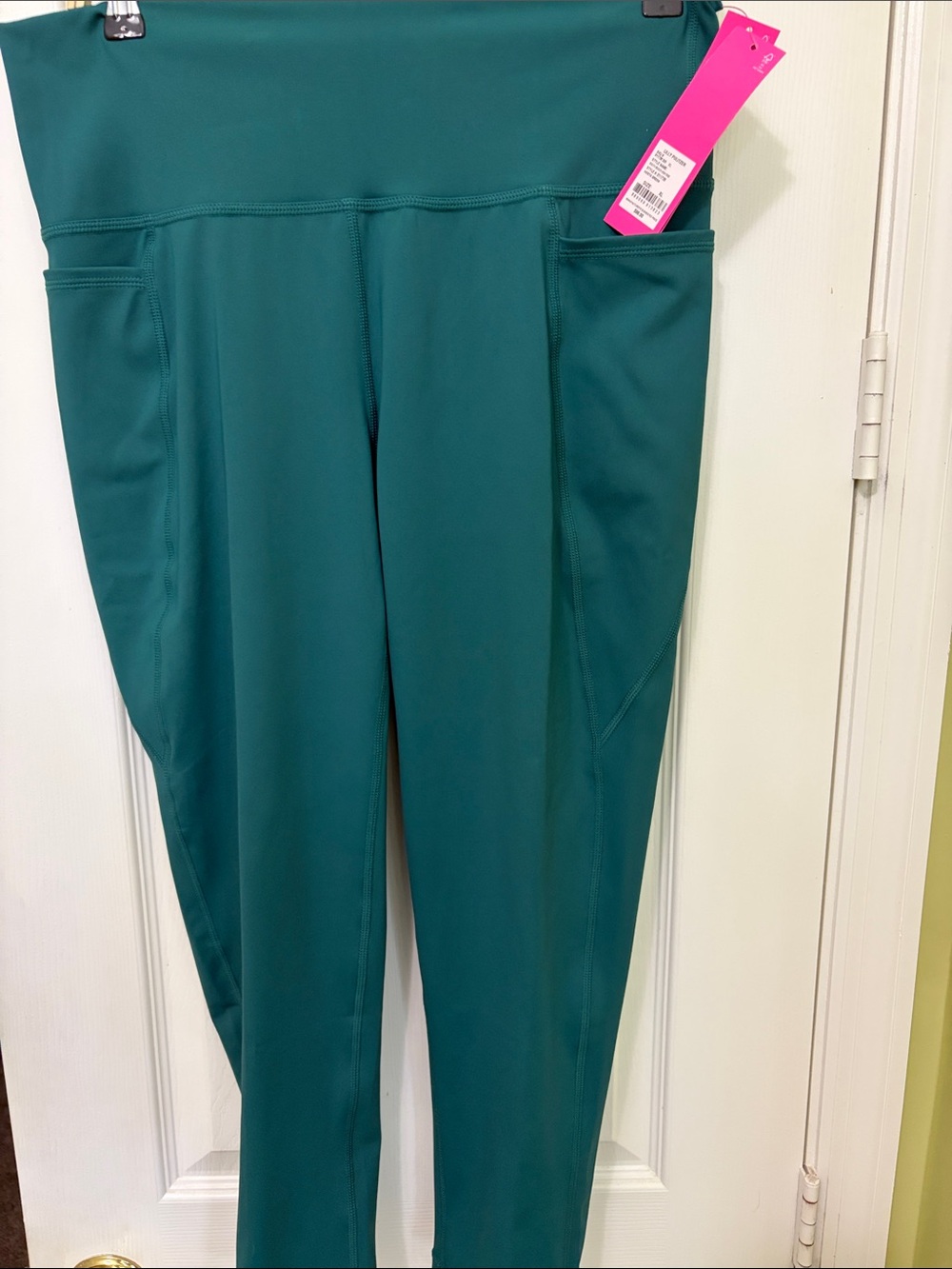 Lilly Pulitzer Teal High-Rise Leggings with Side Pockets